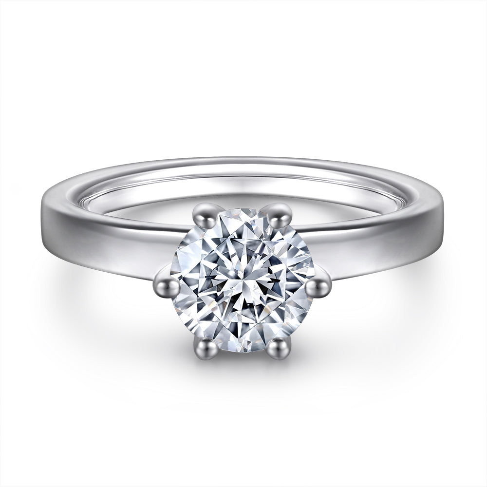 Round solitaire ring