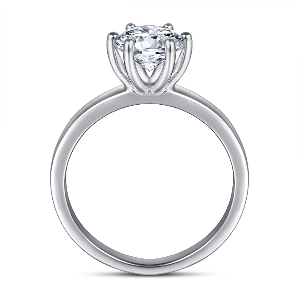 Round solitaire ring