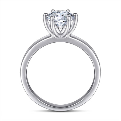 Round solitaire ring