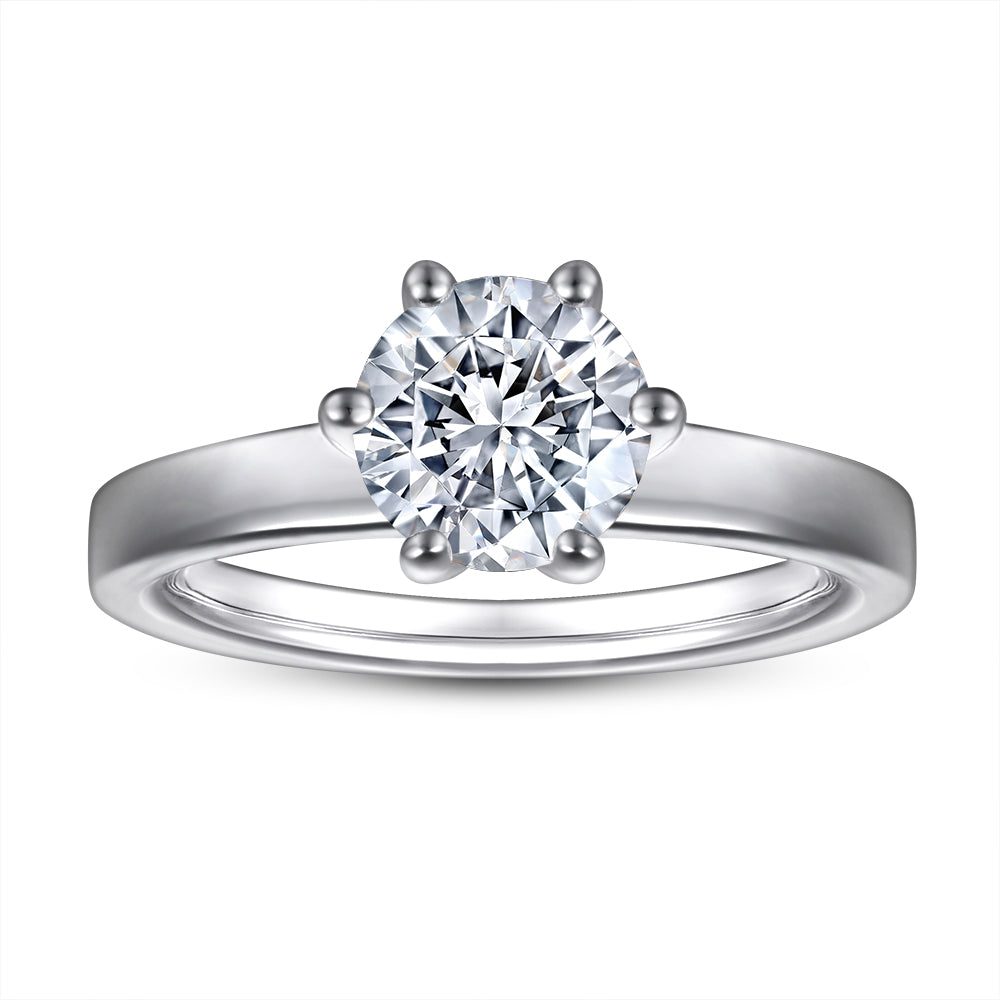 Round solitaire ring