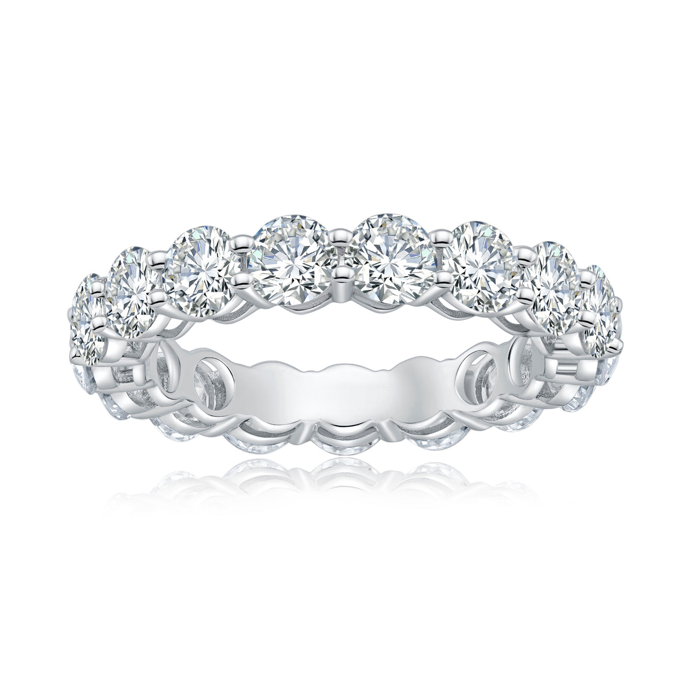 Floating Round Diamond Eternity Band