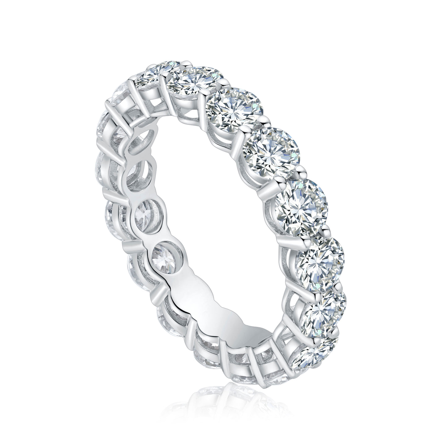 Floating Round Diamond Eternity Band