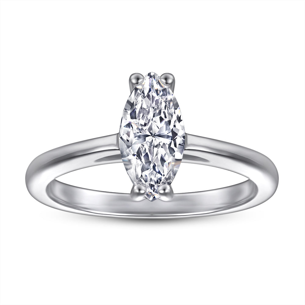 Marquise solitaire ring