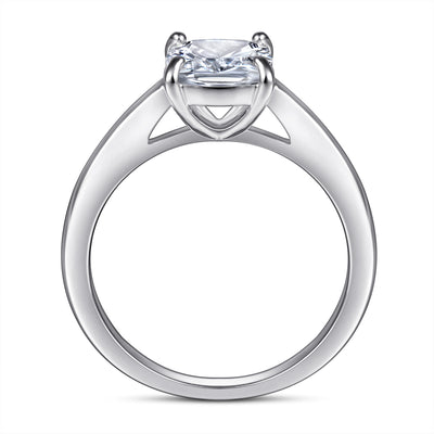 Cushion solitaire ring