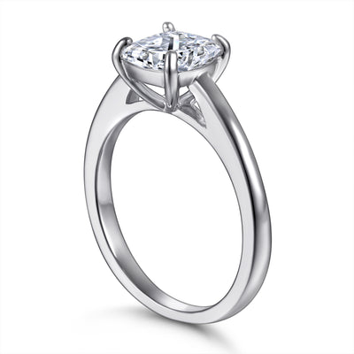 Cushion solitaire ring